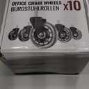 HOLKIE Office Chair Wheels 10pack Roller Blade Caster Rubber Replacement for Office 11x22mm Transparent 3 Inch, Desk Rolling Set of 10 for Hardwood Floors Gaming Chair Wheels Smooth & Silence Gliding (11mm-Fits Most-Not for High-Pile Carpet)