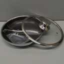 Stainless Steel Frying Pan with Lid, 8 Inch Honeycomb Non Stick Frying Pan, Small Stainless Steel Nonstick Pans W/Lid, Safe Nonstick Skillet Egg Omelete Pans, Oven Safe, Induction Compatible,PFOA Free