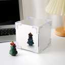 2 x Handmade DIY Tulip Night Lamp, Cube Mirror Bedroom Tulip Night Lamp, 20 Flower Table Lamp and Mirror 2 in 1, Birthday Gifts for Women and Girls (Blue Tulips)