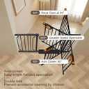 100-105 Inch Extra Wide Baby Gate for Stairs Doorways | Large Long Child Dog Gates for Large Opennings,Pressure Mounted Metal Indoor Safety Gate for Kids and Dogs,White