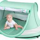 Baby Beach Tent, Large Pop Up Beach Tent Sun Shade for Beach, Portable Baby Travel Tent with Mosquito Net, Indoor Baby Play Tent, UPF 50+ UV Protection Sun Shelters for Infants