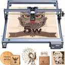 Creality Falcon 72000mW Output Laser Engraver, 5W Efficient Laser Engraver Machine, Laser Cutter and Engraver Machine for Wood, Metal,Paper, Acrylic, Leather, Laser Class 4