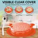 2 x Chicken Shredder Tool Twist Large 12 with Visible Lid & Cleaning Brush | Meat Shredder Twist for Thin Chicken Breast | Dishwasher Safe Chicken Shredder Tool Twister & Food Shredder (Orange) (Pro Size - 12 Inch)