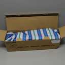 LOTTAFUN 6.5ft Beach Umbrella - Heavy Duty Wind Resistant UV 50+ Portable Sun Shade with Sand Anchor & Carry Bag, Outdoor Folding Umbrella for Beach, Pool, Patio, Garden (Blue diagonal strip)