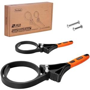 Toolwiz Rubber Strap Wrench Set, 1pcs for Pipes Below 6'' 150mm and 4'' 100mm Universal Adjustable Rubber Belt for Pipe Plumbers, Oil Filter, Jar Opener for Weak Hands 1 Pcs