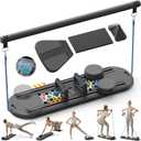 Black Pilates Board,Pilates Reformer Sets,Multifunctional Abdominal Pilates Board for Home Workout Equipment,Portable Foldable Ab Board Pilates Exercise Machine, Pilates Reformer Board for Women
