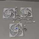 Thermalright TL-C12CW-S X3 CPU Fan 120mm White ARGB Case Cooler Fan, up to 1550RPM Cooling Fan4pin PWM Silent Computer Fan with S-FDB Bearing Included