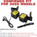 Road Glide LED Turn Signals with Selective Yellow Prismatic Lens Front Running Lights for Harley Touring 2024-2025 FLTRX, CVO Road Glide ST FLTRXSTSE Plug-and-Play