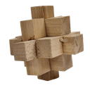 6IN Wood Geo Decor Natural