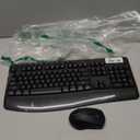 Wireless Keyboard and Mouse Combo,Silent Soft Touch Quiet Keyboard Less Noise 90%,Ergonomic with Wrist Rest,2.4GHz 104 Keys Full Size,2400 DPI Mouse,for Office/Work/Home/PC Computer/Laptop/Mac,Black