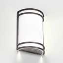 Indoor Wall Sconce, Half Cylinder Wall Light Fixture, 3000K 4000K 5000K Color Temperature Adjustable, Dimmable LED Modern Wall Light for Hallway Bedroom Living Room, Matt Black