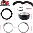 Aluminum Quick Release V-Band Clamp,2.5"/63m Intake Intercooler Pipe Clamp,Intake Intercooler Pipe Throttle Union Sleeve (Black)