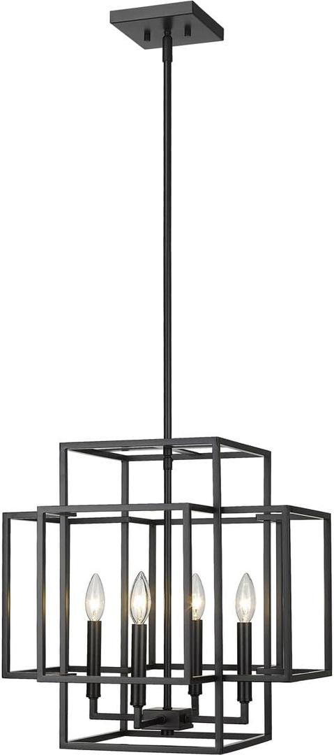 Z-Lite 454-18MB Titania Pendant, 4-Light 240 Total Watts, Matte Black