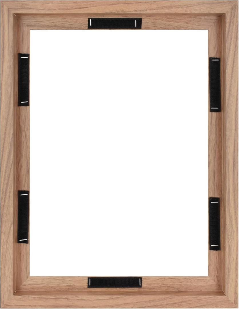 MCS Canvas Float Frame, 12x16, Walnut Woodgrain, 12x16 without Mat