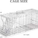 Animal Traps,Live Animal Trap for Cats,Rabbits, Squirrels,cat Trap for Stray Cats, Live Traps for Raccoons, Steel Foldable with Pedal Triggers (32 x 11 x 12.6 inches)