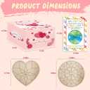 2 x Valentine's Day Gifts Party Favor 28Pcs Wooden Slices Card DIY Craft Heart Shape for Kids Crafts and Art Classroom Exchange (Heart, One Size)