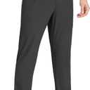 baleaf Men's Running Pants Elastic Waist Lightweight Jogging Stretch Golf Workout Pants with Zipper Pockets (X-Large, Black)