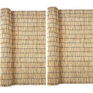 8x10 ft Bamboo Mat for Sukkah Kit, 2 Pcs 4x10 ft Privacy Fence Natural Reed