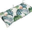 Floral Bench Cushion Outdoor 40"x20" Non-Slip Bench Cushions for Indoor/Outdoor Furniture Waterproof Swing Chair Pads for Patio Wicker Sofa Setee, Camping,Leaf