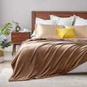 Hansleep Fleece Camel Full Blanket, Super Soft Flannel Fuzzy Plush Cozy Blanket for All Seasons, Camel, Full 84x90 Inches