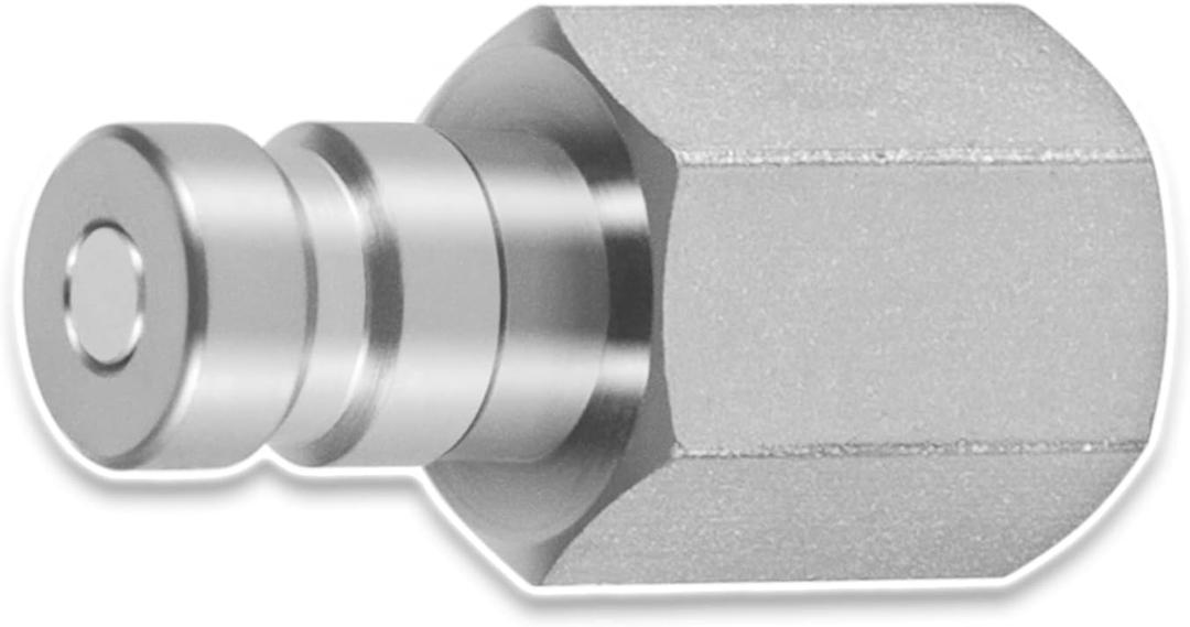 PD342 Test Port and Diagnostic Equipment Quick Nipple with Female Pipe Thread Fits for PD Series Couplers, 1/8" body size, 1/4"-18 NPTF thread size
