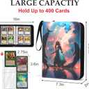 400 Pockets Zoro Card Binder for One Piece Zoro Cards,Portable Waterproof Card Storage Book with Removable Sleeves, Children Gifts for Anime, Sword and TCG Card, Luffy-Style 6, WEST010