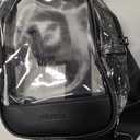 Shrrie Clear Bag for Stadium Events Transparent Crossbody Sling Bag for Women & Men - Stadium Approved, Concerts & Sports (1-2 Two-toned Black)
