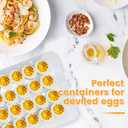 3 Layer Deviled Egg Containers with Lid,Portable Deviled Egg with Handle,Egg Carrier Holder Tray with 72 Holes for Thanksgiving Day,Party Favor Home Kitchen Refrigerator Supplies