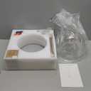 Minimalist Pendant Light Fixture Nordic Style Hanging Lighting Modern Simple Metal Adjustable Height Chandelier for Bedroom Living Room Dining Room (13.8", Clear)