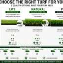 Ottomanson Artificial Grass Runner Natural 31" x 10' | Realistic Grass for Walkway, Poolside & Patio Border, Indoor Outdoor Turf Runner with Drainage Holes, UV Resistant