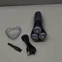 GDKLXL Rechargeable Electric Razor for Men: IPX7 Waterproof Shaver - 1.5H Fast Charge, 4D Flex Precision Blades with Pop-Up Trimmer - Gentle on Sensitive Skin, Travel-Friendly (Dusty Blue)