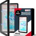 VALUN Magnetic PSA Slab Protector  99% UV Protection Aluminum PSA Slab Guard with Tempered Glass, Airtight Magnetic Seal  Premium Slab Protector for Graded Cards, PSA Case Protector ((1 PK) - BLACK)
