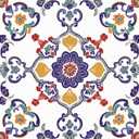 10PCS 12x12 Inch Vintage European Floral Peel and Stick Floor Tiles Removable Self Adhesive Vinyl Flooring Stickers for Entryway Kitchen Living Room Decor