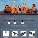 XMCOSY+ Smart Outdoor String Lights, 150Ft G40 Globe Patio Lights with 75 LED Bulbs, WiFi & APP Control, Work with Alexa, Extendable Waterproof Dimmable LED String Lights for Outside, Porch, Cafe