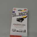 GE SVGA Cable, Video, 6 Foot Cable, VGA, Male to Male Connectors, Use for Projectors, Monitors, HDTVs, Computer, Graphics Card, Black, 33592