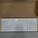 cimetech Wireless Keyboard and Mouse, [Rechargeable Mouse][Silent Scissor Switch Key][Labor-Saving Buttons]Ultra Slim Wireless Computer Keyboard and Mouse, Easy Setup for PC/Laptop/Mac/Windows - White