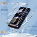 COOLQO for iPhone 17 Pro Case with Screen Protectors, Compatible with MagSafe, Military Grade Drop 17 FT Protection, Dual-Layer Classic Hybrid Magnetic Phone Case Cover Bumper, Clear (17Pro_6.3")