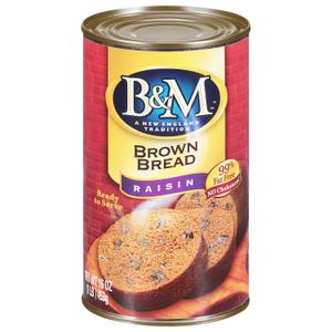 B&M Brown Bread, Raisin, 16 Ounce (Pack of 12) BBD: 12/06/2026
