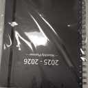 Monthly Planner 2025-2026 (7.4'' x 9.6''), 18 Months Calendar Planner from Jul 2025-Dec 2026, 2025 Agenda with Pocket, 120GSM Paper, Black