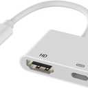 AIRSKY [Mfi Certified Lightning to HDMI Adapter, Plug&Play, no Power Needed; Lightning to Digital AV Adapter 1080P Sync Screen; Compatible with iPhone/iPad to TV