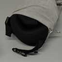 Neck Pillow Airplane,Travel Pillow with Strap,Combo 3D Eye Mask for Sleep,Dual-Density Supportive Foam Travel Neck Pillow for Airplane Flights,Car Road Trip Travel Essentials Black