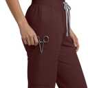 Scrubs for Women Set, Medical Women Scrubs-Stand-Up Collar Scrub Top & Jogger Scrub Pants with 8 Pockets (S)