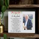 IAXIC Fathers Day,To Dad Photo Frame Gifts,Wooden Picture Frame Gift,Daughters Picture Tabletop Frame, Gifts for Dad from Daughter