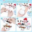 Shemira DIY Snowman Kit, Christmas Crafts for Kids, Modeling Air Dry Clay Craft Kits for Kids, DIY Christmas Ornaments Kits,Party Favors Stocking Stuffers (12)
