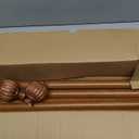 Dark Brown Wood Curtain Rods for Windows 48 to 84 Inch, 1'' Adjustable Heavy Duty Curtain RodVintage Imitation Wood Decorative Drapery Rods with Pumpkin Finials for Bedroom Living Room (1 Pack36 - 88'')