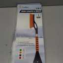 EcoNour 27" Aluminum Ice Scrapers for Car Windshield | Car Snow Scraper Window and Snow Brush with Ergonomic Foam Grip Winter Accessories (Orange)