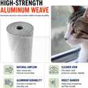 Aluminum Window Screen Mesh Roll, 59in x 50ft, Silver, 18x16 Mesh