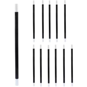 12 Pcs Plastic Magic Wand Black and White Spell Casting Sticks for Magician Costume, Wizard Witch Theme Parties Enhance Dress Up, Birthday Games, and Party Favors,9.6 Inches