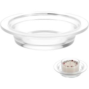 1 Pcs Wax Warmer Replacement Dish 4.5 Inch Glass Heating & Melting Plate Round Aromatherapy Tray Candle Heatings Bowl Replacement Wax Heating Tray for Home Office Lamp Waxes Oil Melting Heatings
