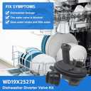 Upgraded WD19X25278 Dishwasher Diverter Valve Kit for GE, Whirlpool, Kenmore, Maytag, Amana Dishwasher Replacement Parts Replaces WD00X25260, WD18X21678, WD19X25259